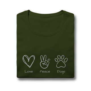 Nome do produto Baby Long Quality - Love, Peace, Dogs