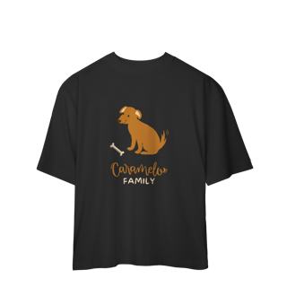 Nome do produto Camiseta Oversized - Caramelo Family