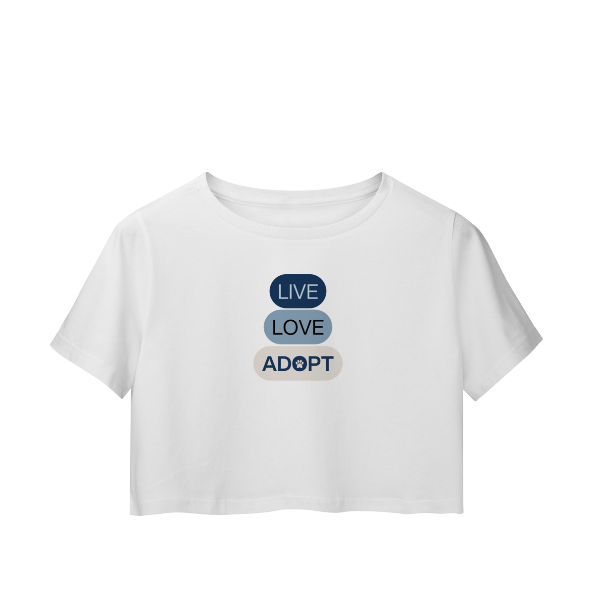 Cropped - Live, Love, Adopt Blue
