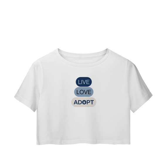 Cropped - Live, Love, Adopt Blue