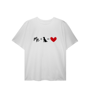 T-Shirt Plus Size - Me + Dog = Love