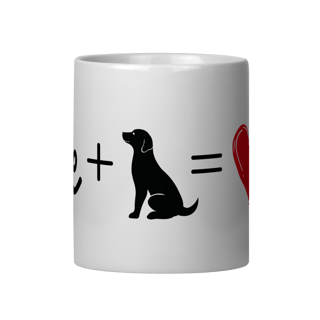 Nome do produto Caneca - Me + Dog = Love