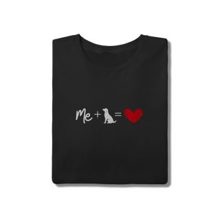 Nome do produto T-Shirt Quality - Me + Dog = Love