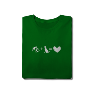 Nome do produto T-Shirt Quality - Me + Dog = Love