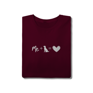 Nome do produto T-Shirt Quality - Me + Dog = Love