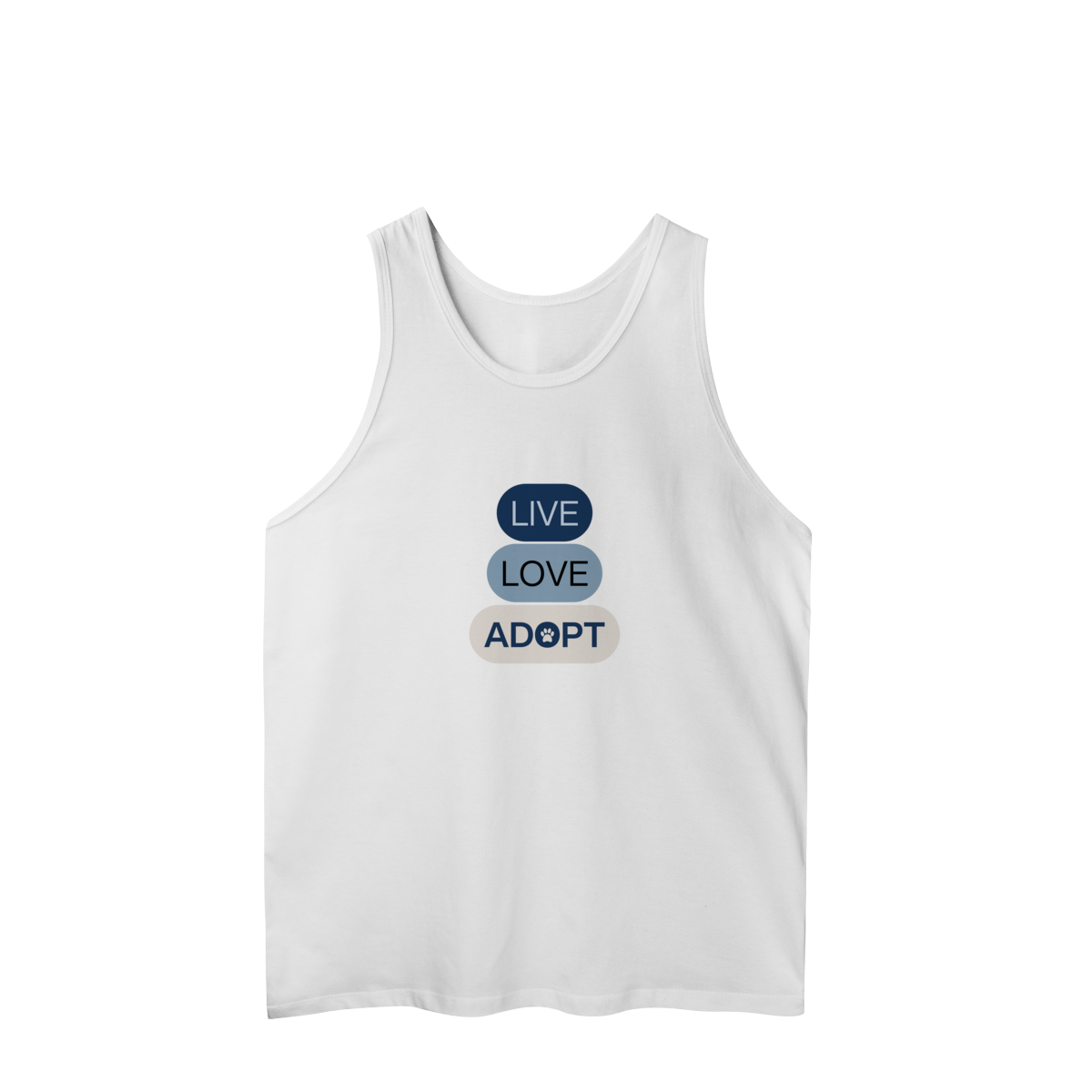 Regata Masculina Quality - Live, Love, Adopt Blue