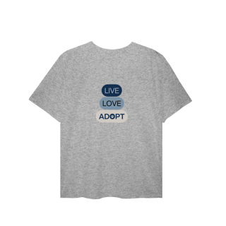 Nome do produto T-Shirt Plus Size - Live, Love, Adopt Blue