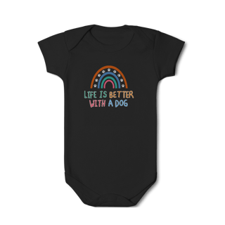 Nome do produto Body - Life is Better With a Dog Rainbow