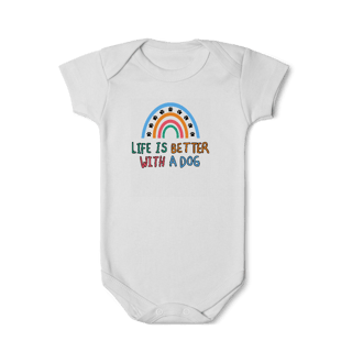 Nome do produto Body - Life is Better With a Dog Rainbow