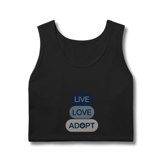Nome do produto Regata Masculina Quality - Live, Love, Adopt Blue