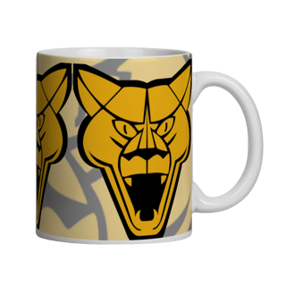 Caneca Puma Logo Cara da Fera Amarela