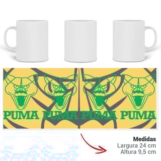 Nome do produto Caneca Puma Logo Cara da Fera Verde