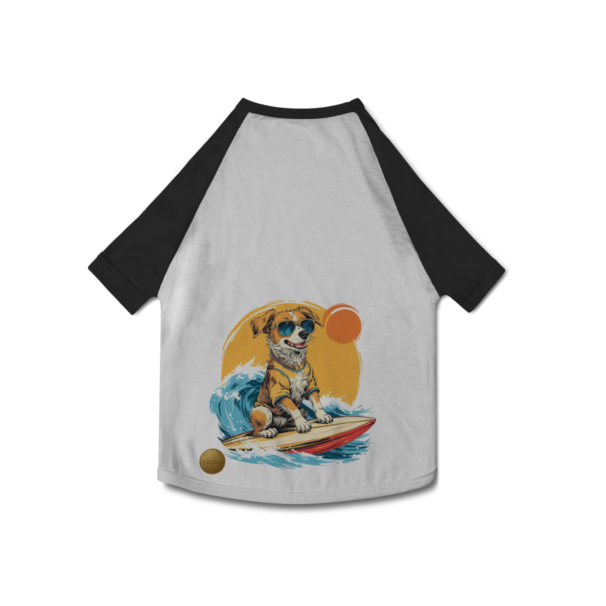Nome do produto: Camiseta Pet Dog Surfista