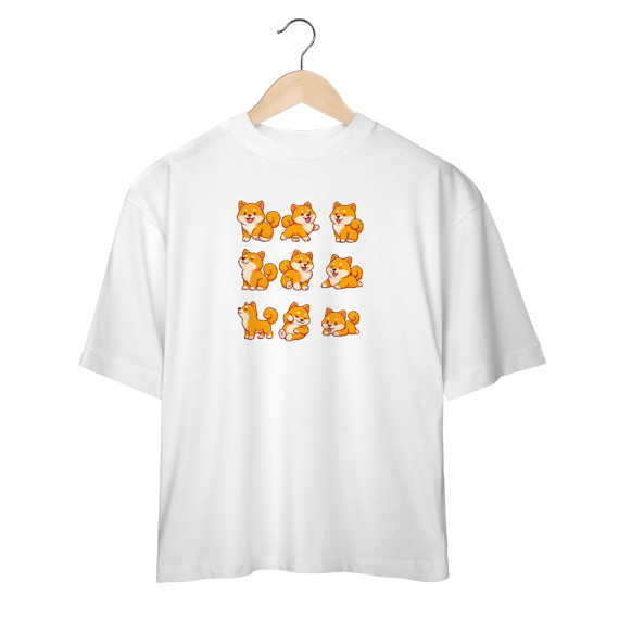 Camiseta Over Shiba Mode (Frente)