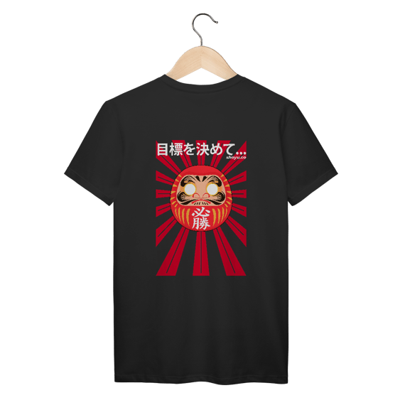 Camiseta Daruma - Defina sua meta! (Costas)