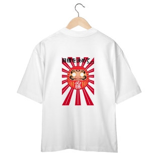 Camiseta Over Daruma - Defina sua meta! (Costas)
