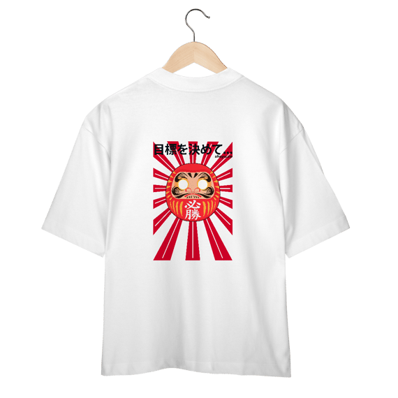 Camiseta Over Daruma - Defina sua meta! (Costas)