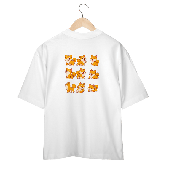 Camiseta Over Shiba Mode (Costas)