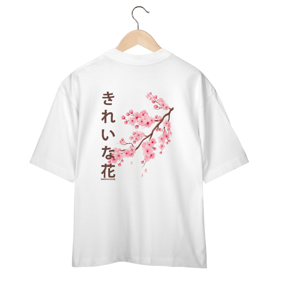 Camiseta Over Cerejeira Sakura (Costas)