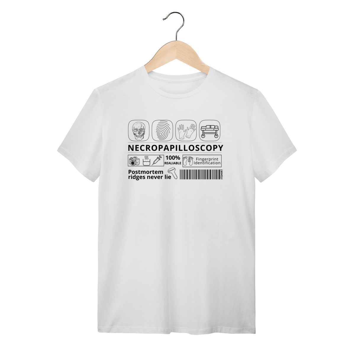 Nome do produto: Camisa Necropapiloscopia