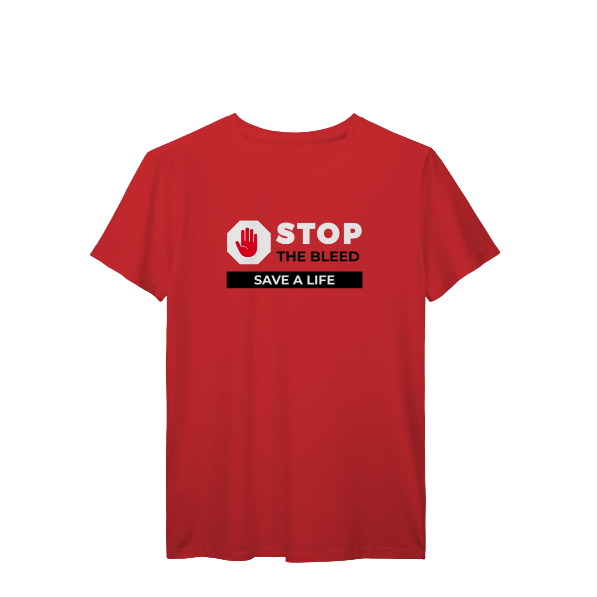 Nome do produto: Camisa Vermelha - Stop the Bleed