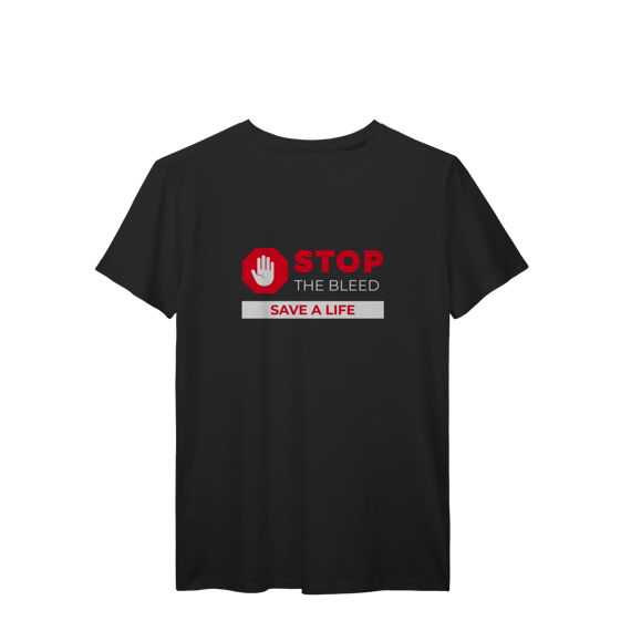 Camisa Branca e Preta - Stop the Bleed