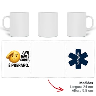 Nome do produto Xícara - APH não é sorte, é preparo
