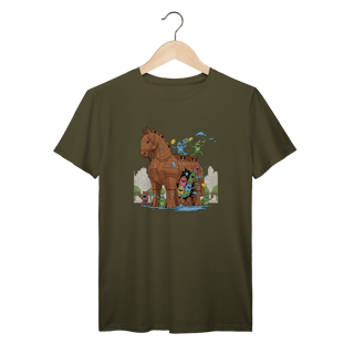 Nome do produtoCamiseta Cavalo de Troia – Uma invasão divertida em grande estilo