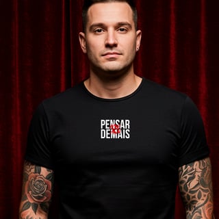 Nome do produto Camiseta Masculina Pensar Demais