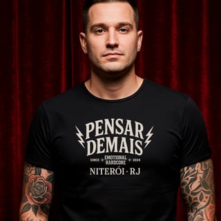 Nome do produto Camiseta Pensar Demais - Emocore 