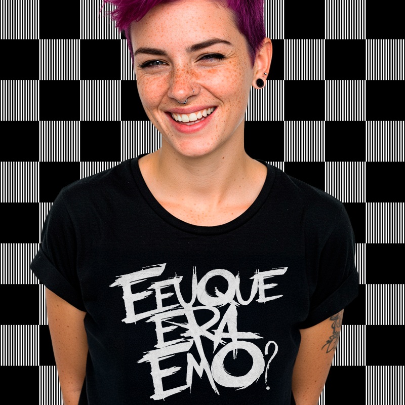 Nome do produto: Camiseta E Eu Que Era Emo