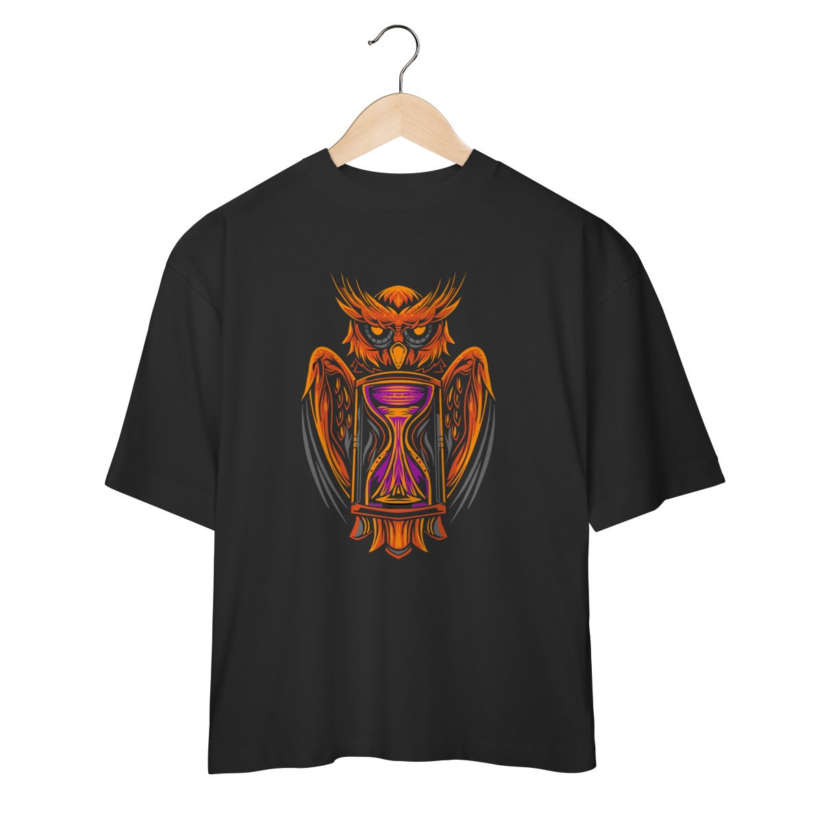 Nome do produto: Camiseta Oversized Coruja Streetwear