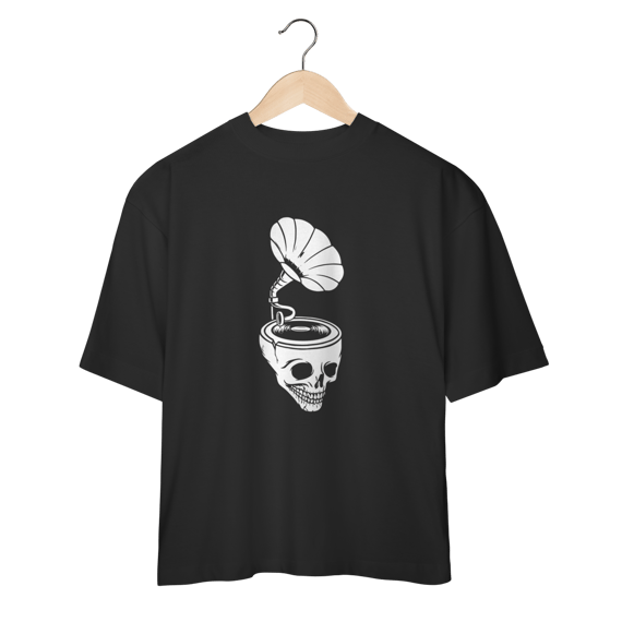 Camiseta Oversized Skull & Sound