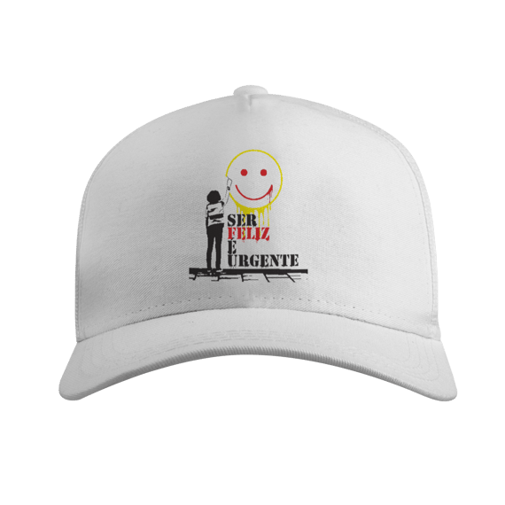 Boné Americano com Tela - Ser Feliz
