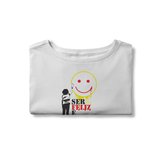 Nome do produto Camisa Cropped - Ser Feliz