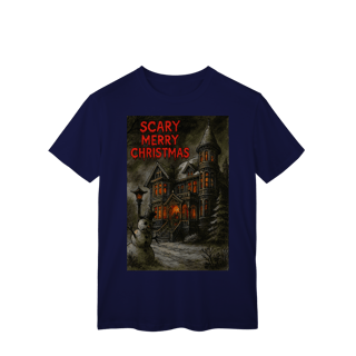 Nome do produto Camiseta Scary Merry Christmas – Camiseta Natal Gótica Engraçada, Estampa de Neve Sombria, Presente Alternativo