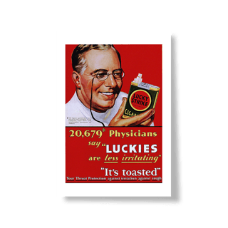 Nome do produto Pôster Vintage Retrô – Propaganda Clássica Lucky Strike (Década de 40/50)