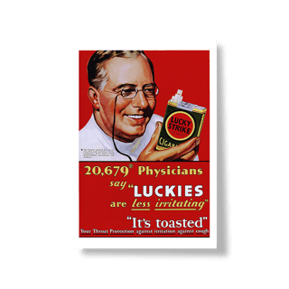Nome do produto Pôster Vintage Retrô – Propaganda Clássica Lucky Strike (Década de 40/50)