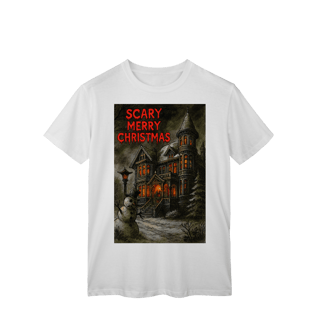 Nome do produto Camiseta Scary Merry Christmas – Camiseta Natal Gótica Engraçada, Estampa de Neve Sombria, Presente Alternativo