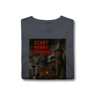 Nome do produto Camiseta Scary Merry Christmas – Camiseta Natal Gótica Engraçada, Estampa de Neve Sombria, Presente Alternativo