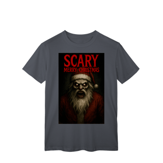 Nome do produto Camiseta Scary Merry Christmas - Santa | Tee Natalina de Horror Vintage