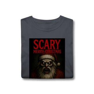 Nome do produto Camiseta Scary Merry Christmas - Santa | Tee Natalina de Horror Vintage