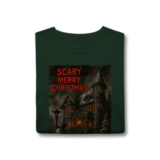 Nome do produto Camiseta Scary Merry Christmas – Camiseta Natal Gótica Engraçada, Estampa de Neve Sombria, Presente Alternativo