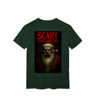 Nome do produto Camiseta Scary Merry Christmas - Santa | Tee Natalina de Horror Vintage