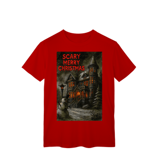 Nome do produto Camiseta Scary Merry Christmas – Camiseta Natal Gótica Engraçada, Estampa de Neve Sombria, Presente Alternativo