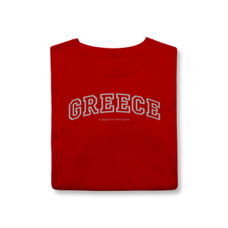 Nome do produto T-Shirt College Greece – Estilo Universitário