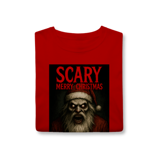 Nome do produto Camiseta Scary Merry Christmas - Santa | Tee Natalina de Horror Vintage