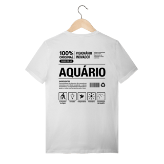 Nome do produto Camiseta Ingredientes de Aquário