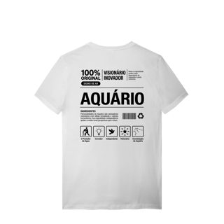 Nome do produto Camiseta Ingredientes de Aquário