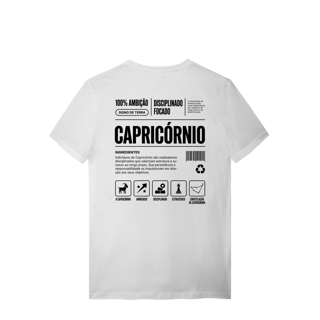 Nome do produto Camiseta Ingredientes de Capricórnio